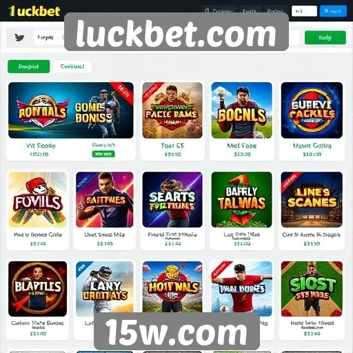 Opcões de jogos disponíveis no luckbet.com